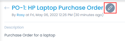 Edit the Purchase Order