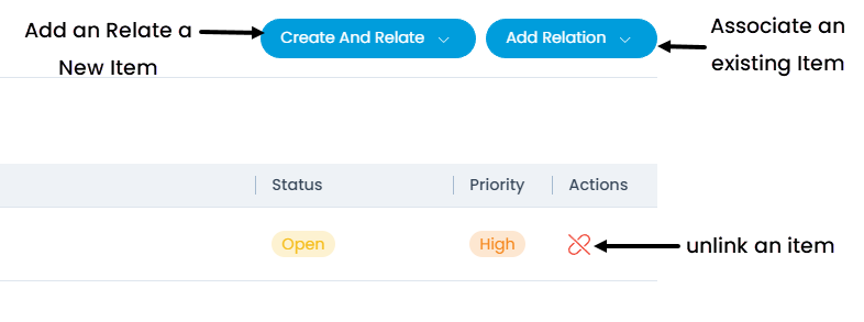 Features in Relations Tab