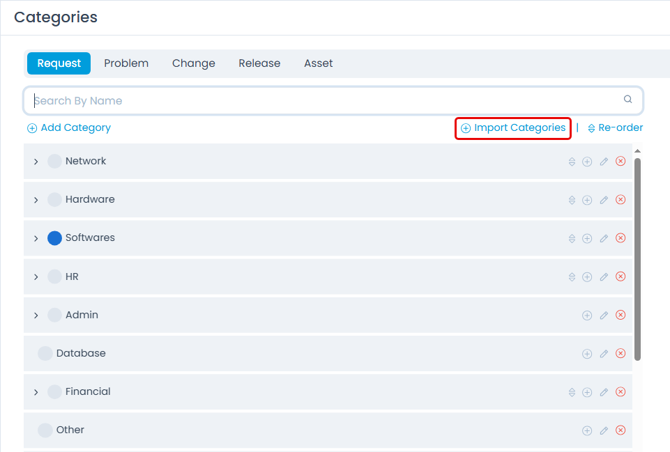 Import Categories Link