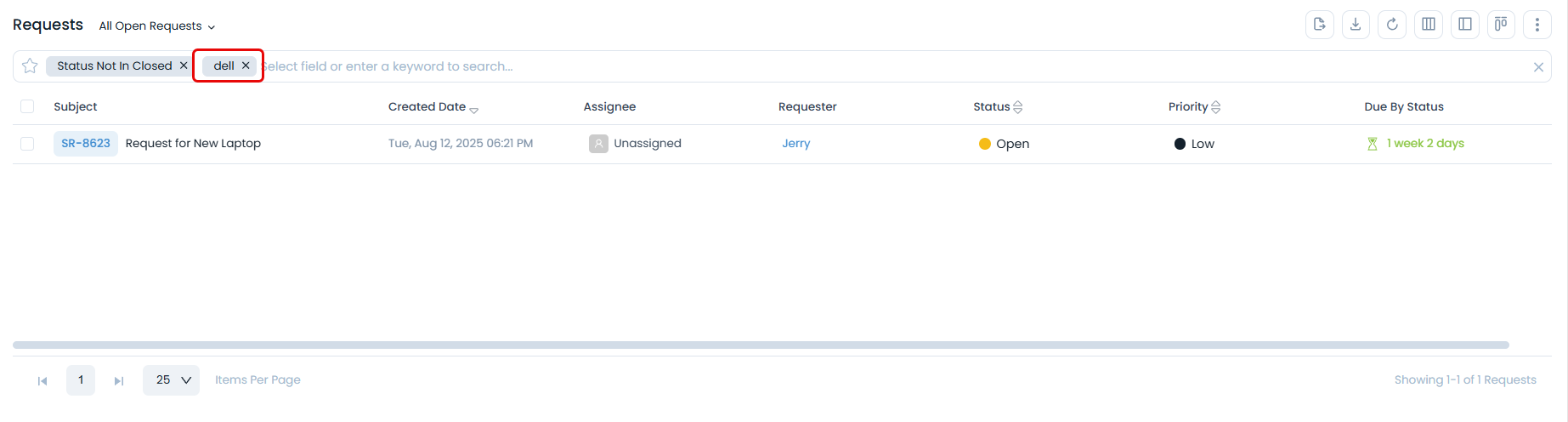 Search Preference Example