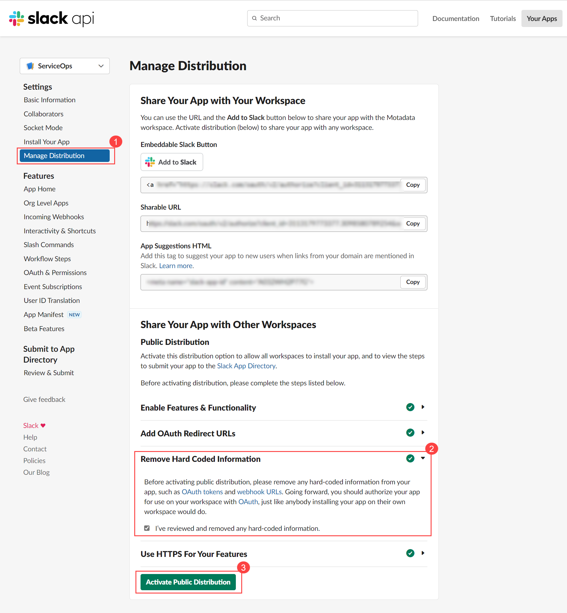 Manage Distribution Page