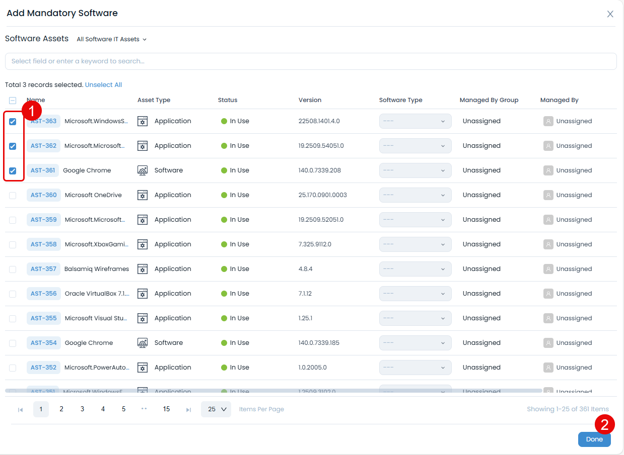 Add Mandatory Software