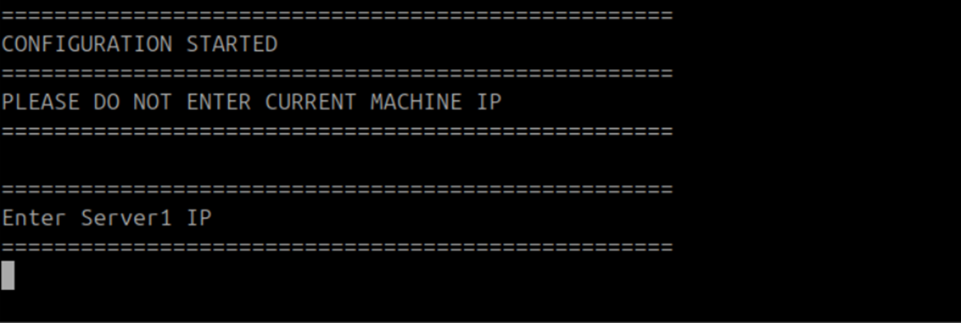 Terminal showing DC Slave application configuration completed successfully