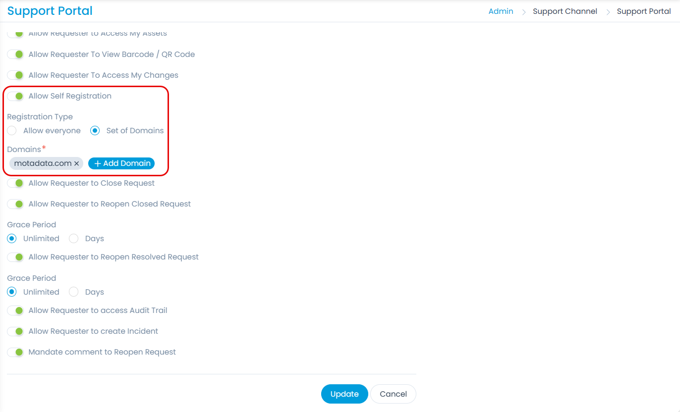 Allow Self Registration