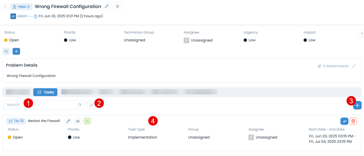 Tasks in the Problem