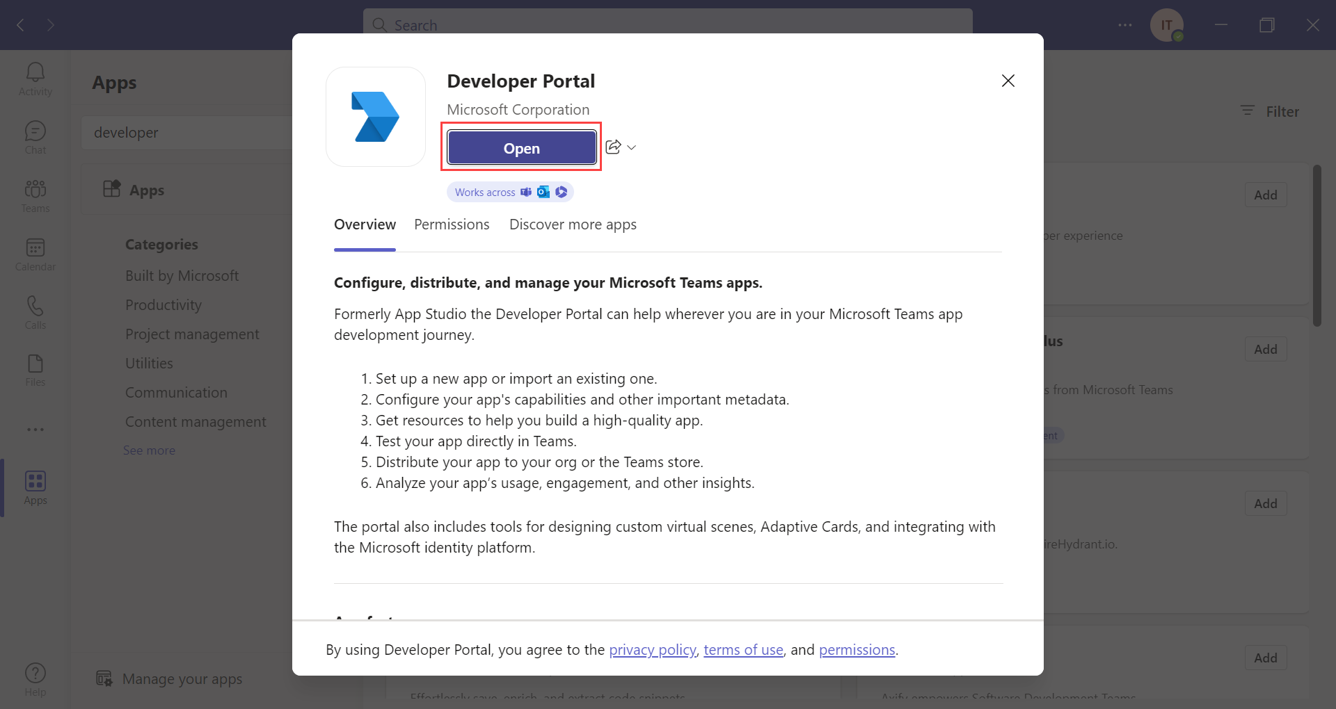 Open Developer Portal