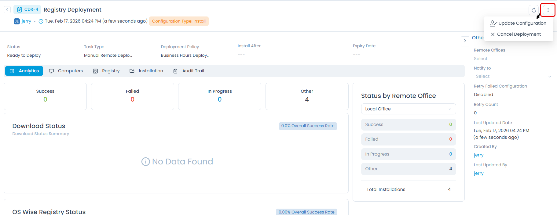 Update Configuration