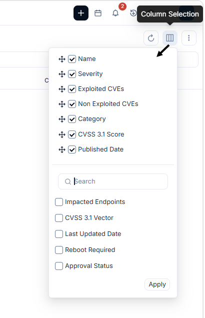 column selection