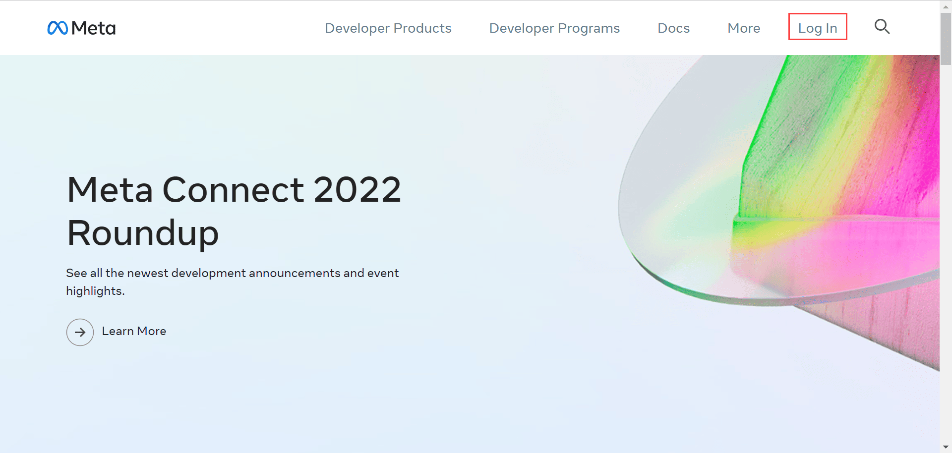 Login Meta for Developers
