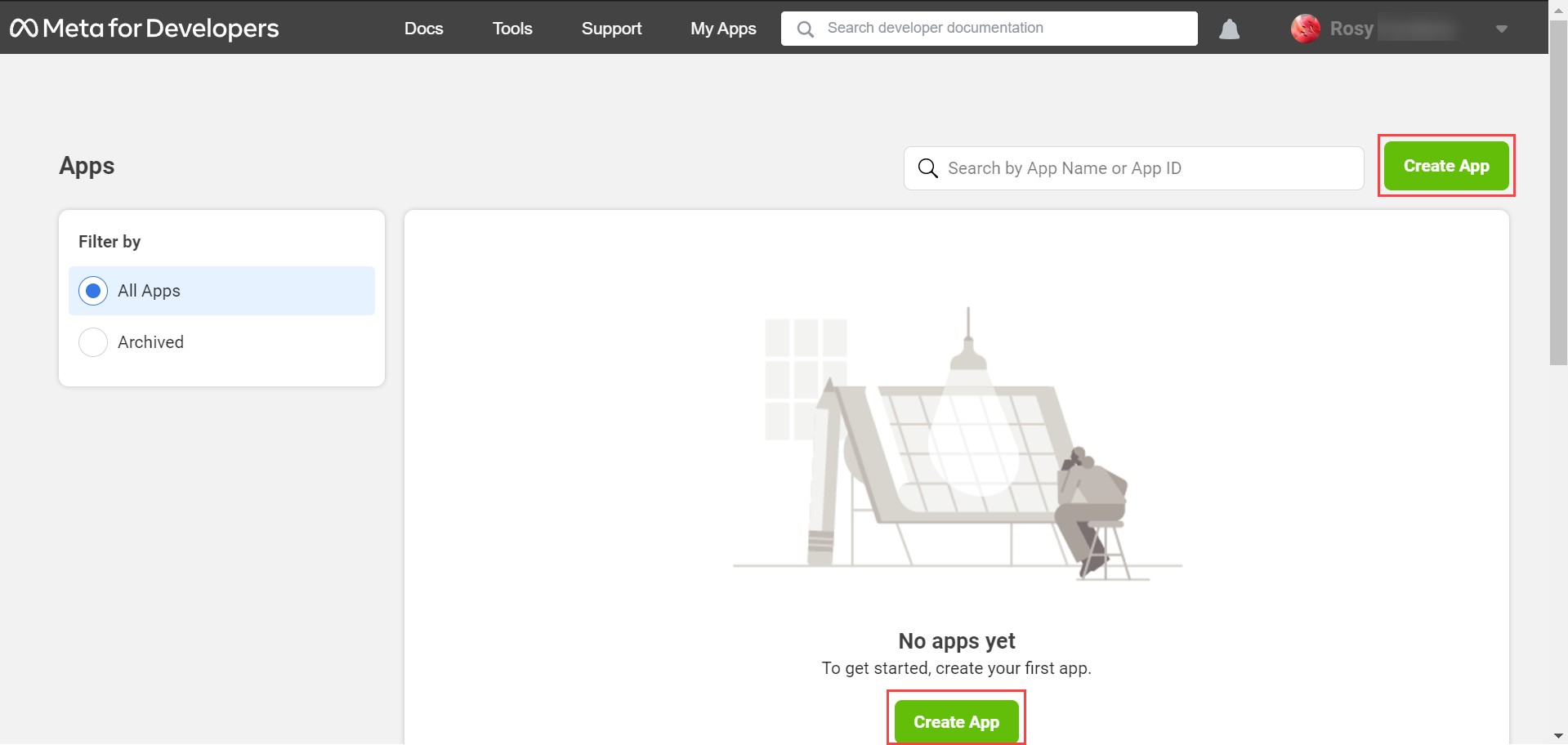 My Apps > Create App