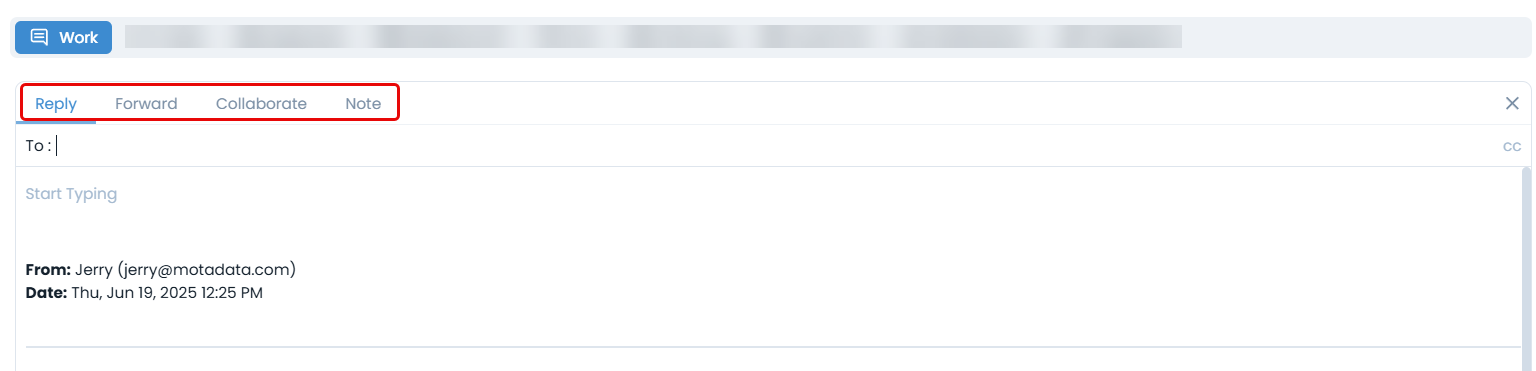 Features in Work Tab