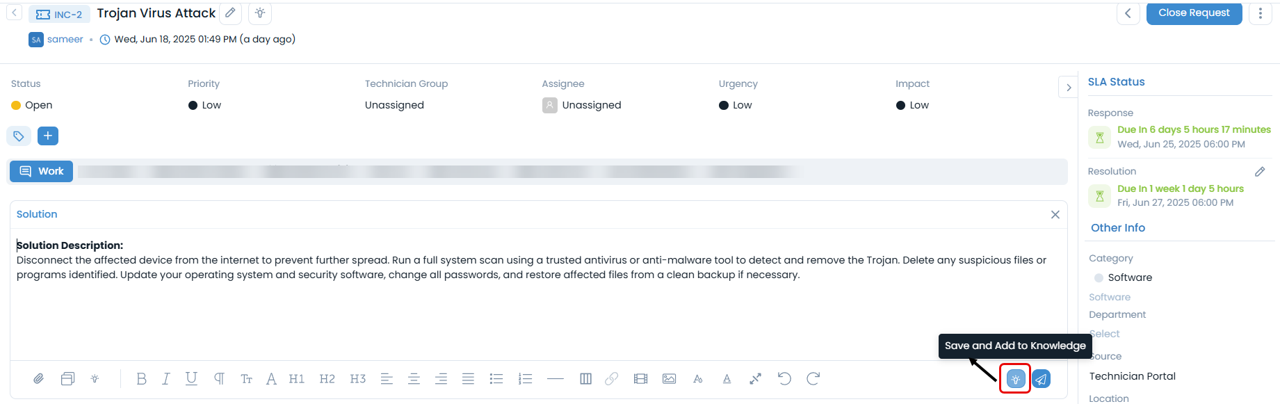 Save and Add to Knowledge