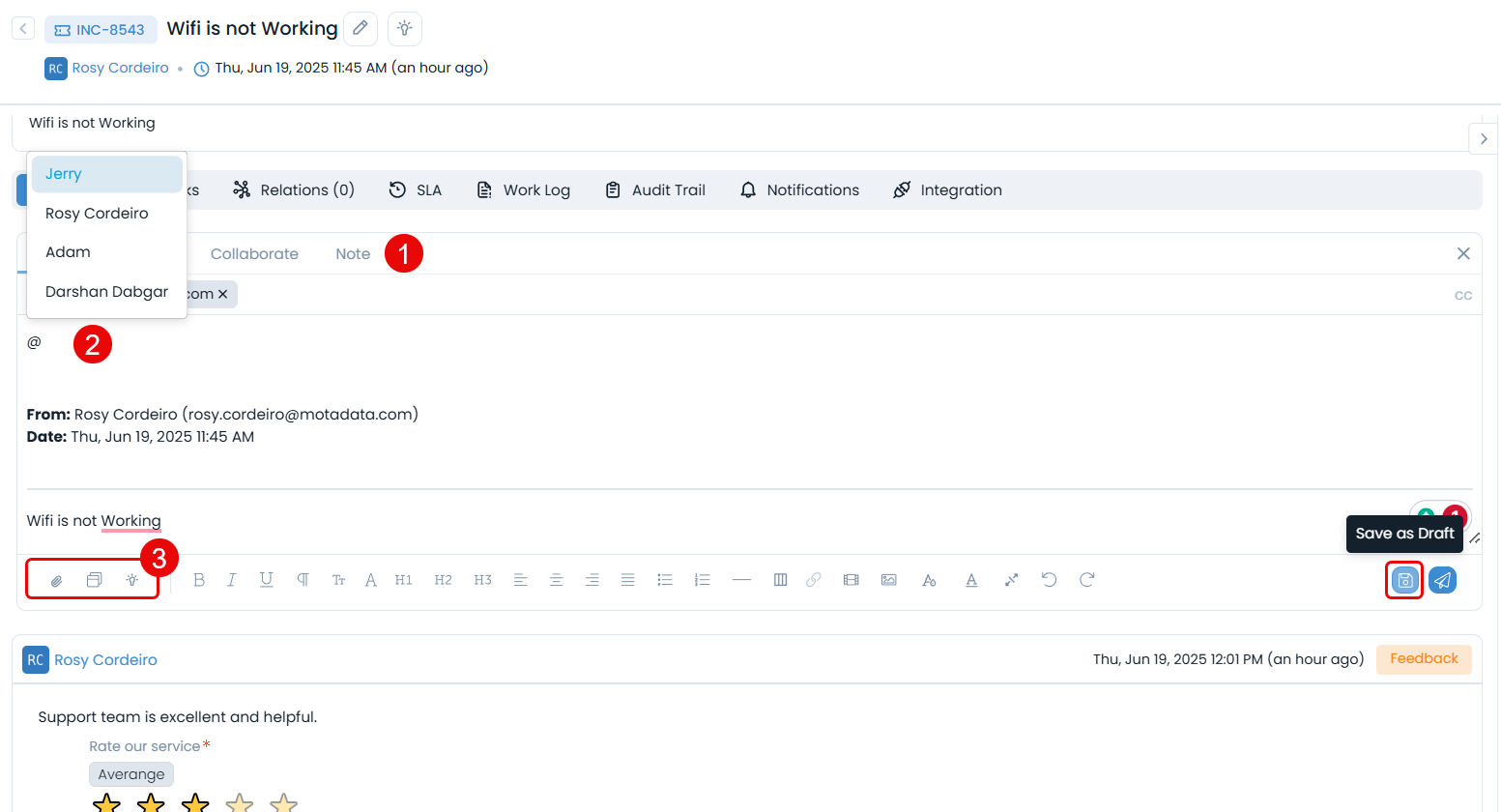 Adding a work in request