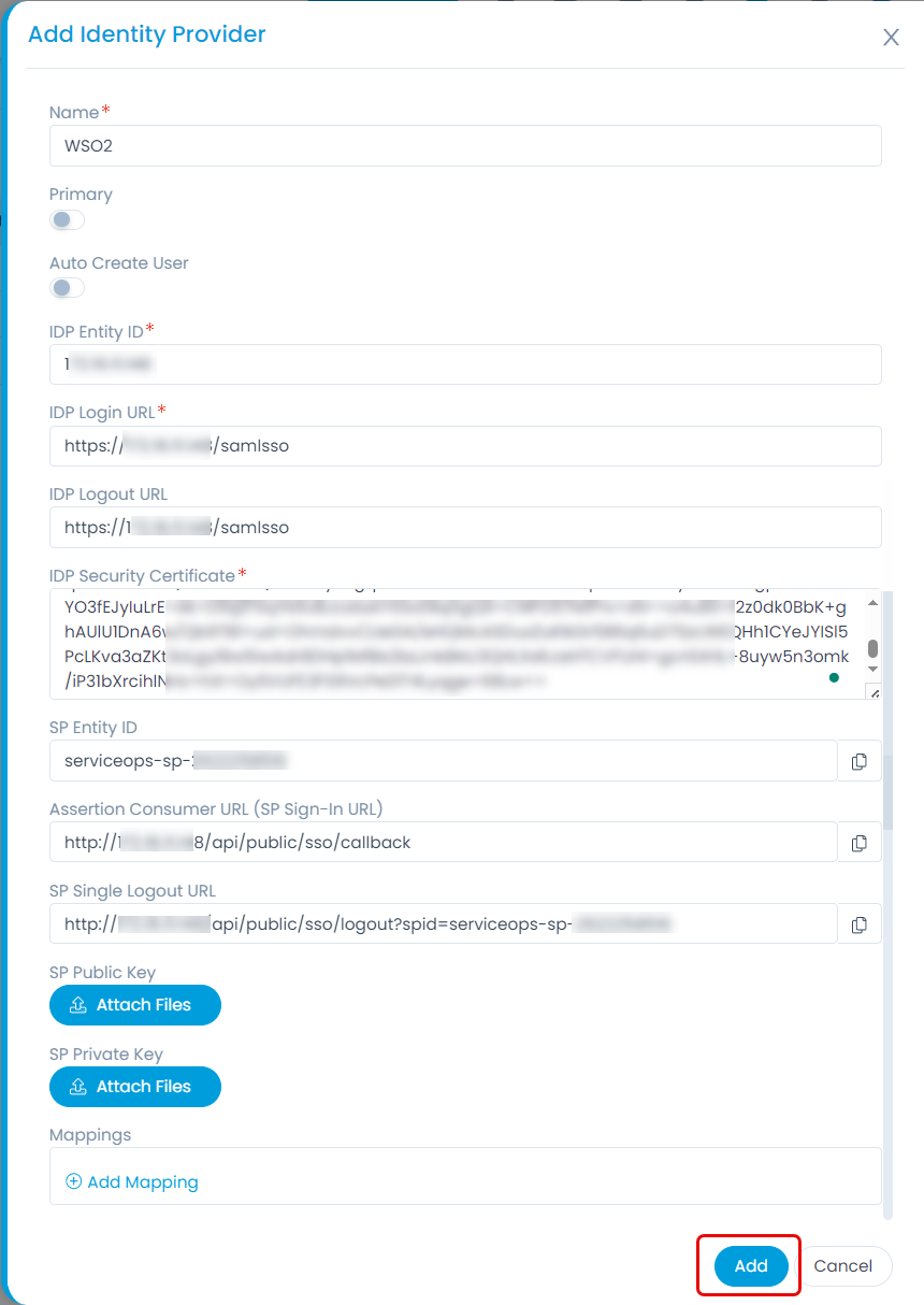 Add Identity Provider